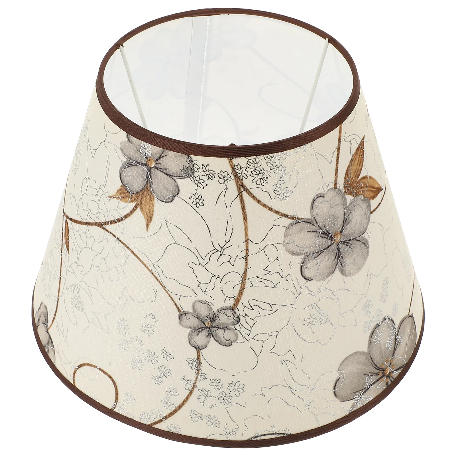 Абажур с цветочным узором, средний барабанный абажур, абажур в европейском стиле, тканевый подвесной светильник, винтажные абажуры для ламп Изображение 4