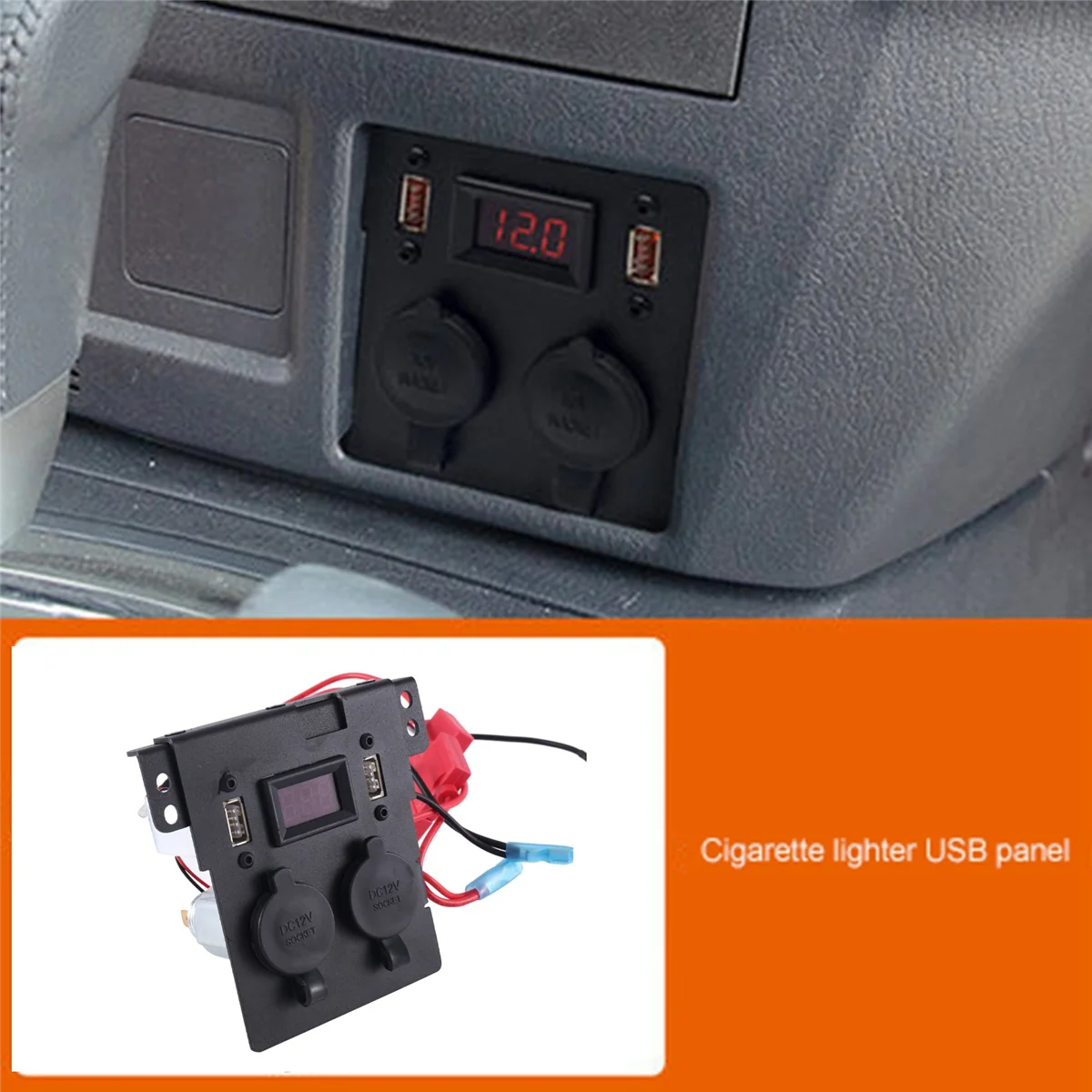 Автомобильный прикуриватель QC3.0 Панель быстрой зарядки для Mitsubishi Pajero V97 V93 V87 Pajero USB Панель прикуривателя Изображение 0