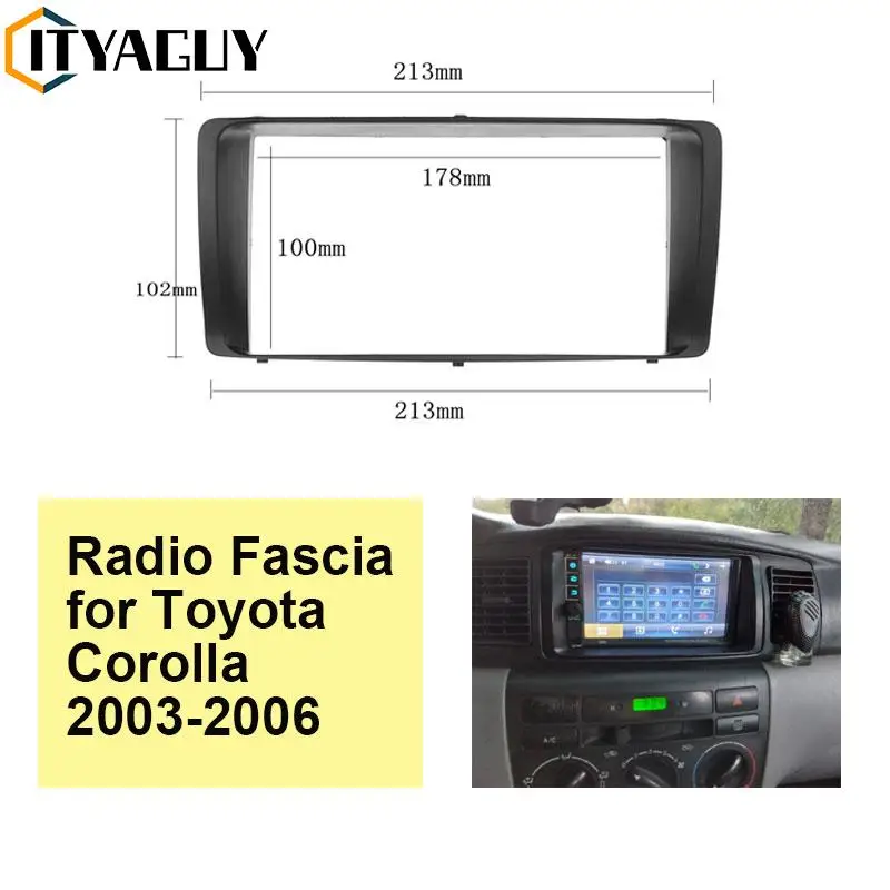 Автомобильная стереосистема 2 Din, радио, Аудио, DVD, CD, лицевая панель, рамка, Замена приборной панели для Toyota Corolla 2003 2004 2005 2006 Изображение 0