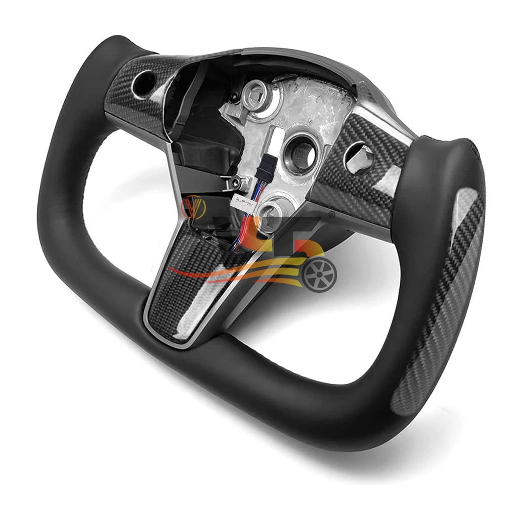 Подходит для модели 3 Yoke S X Модель Y Рулевое колесо автомобиля из углеродного волокна Изображение 0