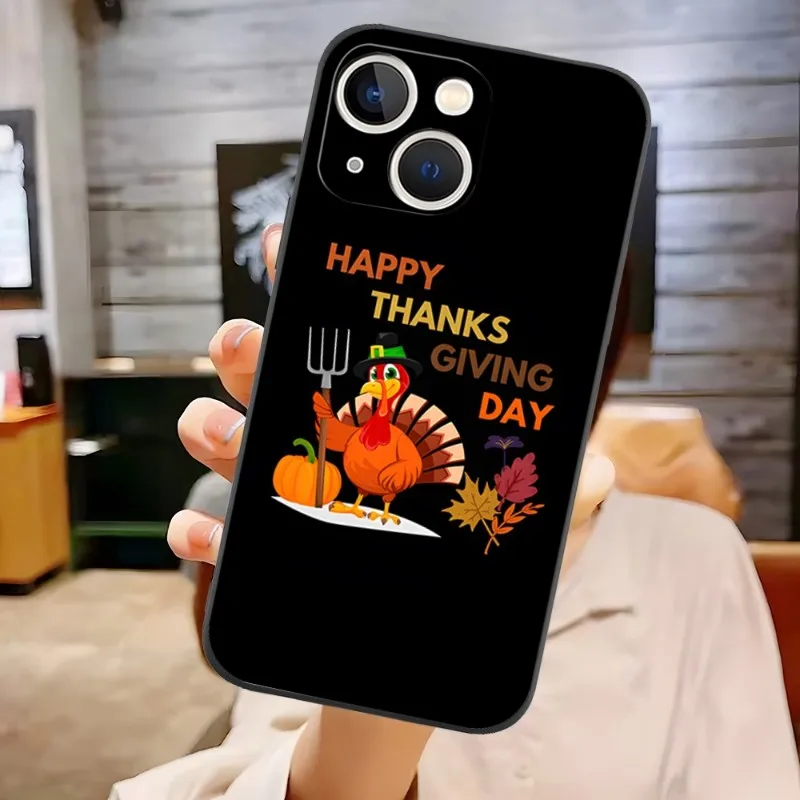 День Благодарения Индейка Чехол Для Телефона Funda Для Apple Iphone 12 Pro 13 Mini 11 14 Max Xr X Xs 6 6s 7 8 Plus Противоударная Задняя Крышка Изображение 4