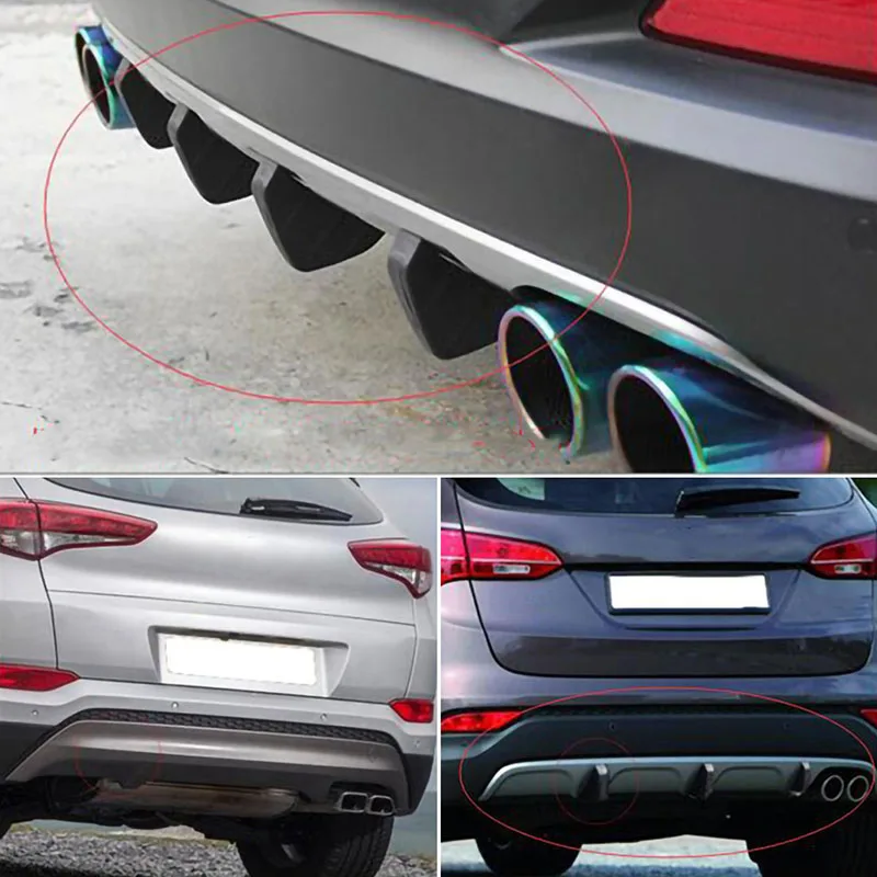 4шт 2021 Универсальный Автомобильный декоративный задний спойлер Заднего бампера аксессуары для Audi A1 A2 A3 A4 A5 A6 A7 A8 B5 B6 B7 B8 C5 c6 Q2 Q3 Изображение 1