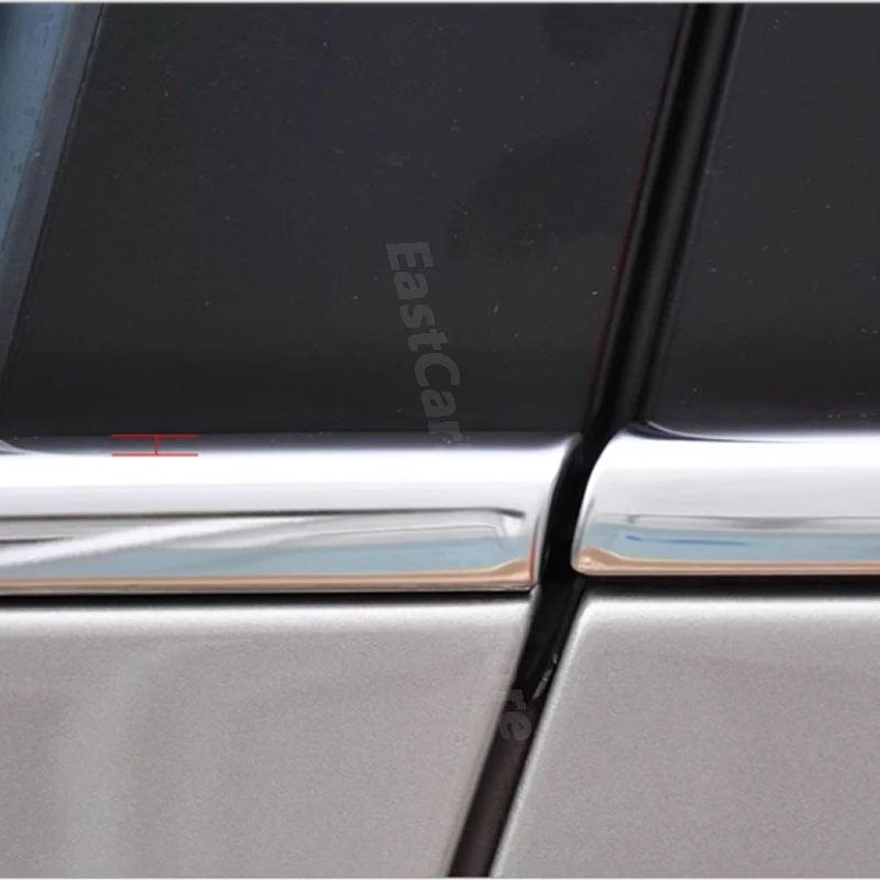 Для автомобиля BMW X5 F15 2014-2018 Нержавеющая сталь Хромированная отделка дверной оконной колонны Защитная полоса Аксессуары Декоративная крышка Изображение 4