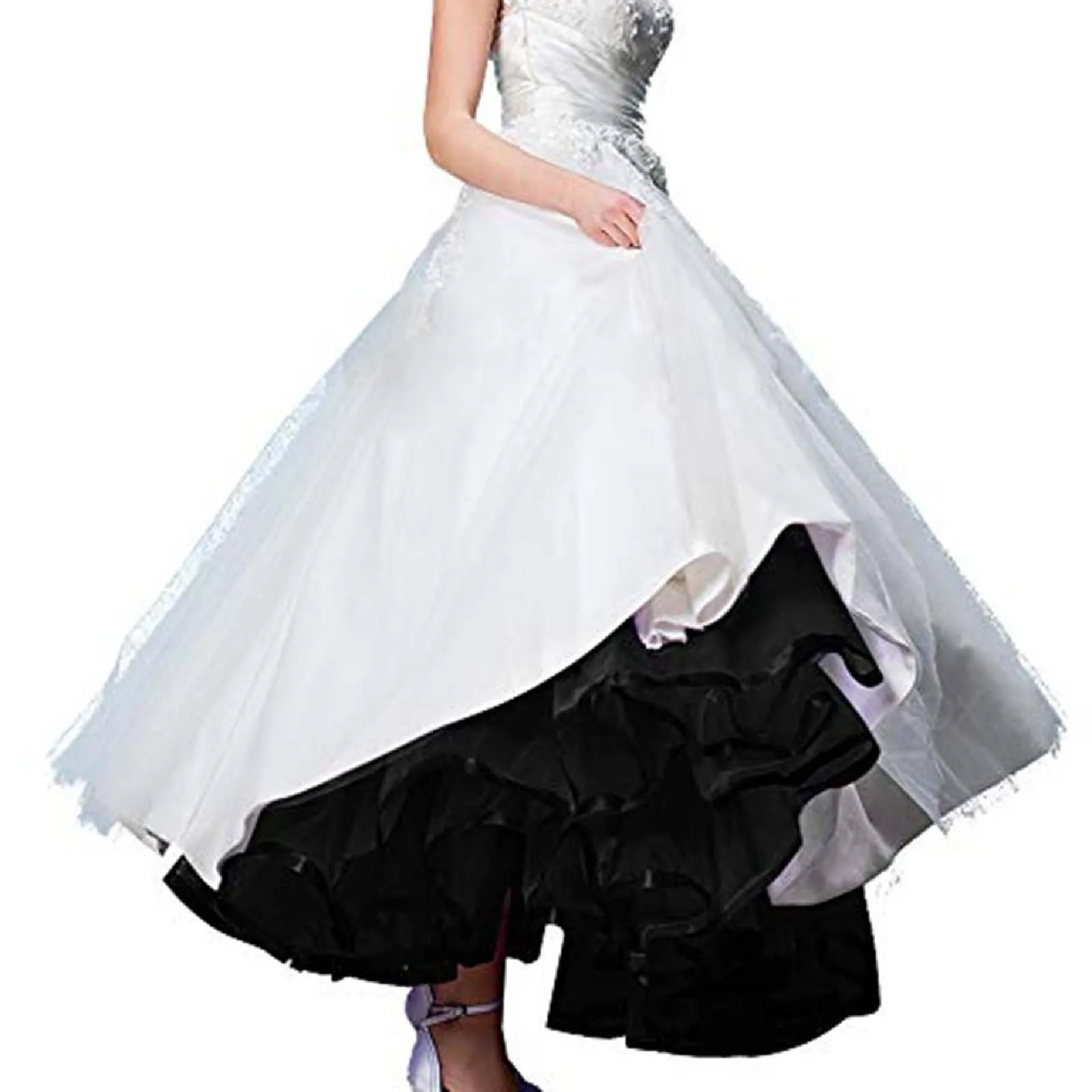 Свадебное платье без косточек с подолом Длинная Нижняя юбка-пачка Юбка-скраб Изображение 4
