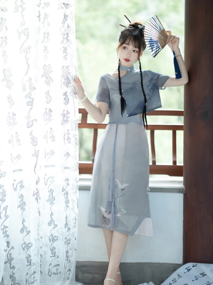 Оригинальная традиционная одежда Hanfu в китайском стиле, винтажная одежда для вечеринок, костюм фехтовальщика, Восточное платье Изображение 2
