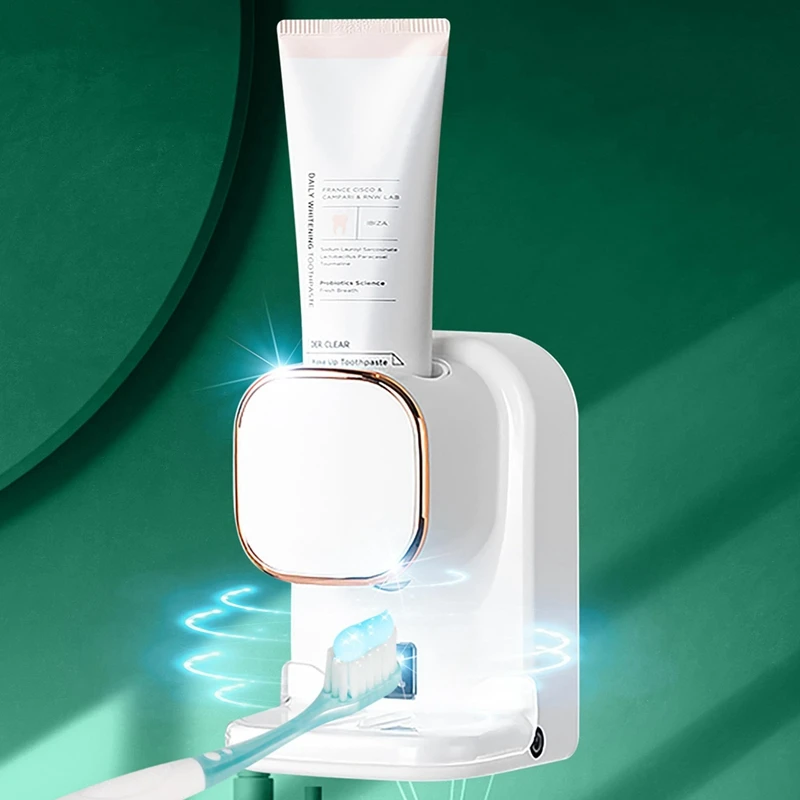 Автоматический электрический дозатор зубной пасты Автоматический дозатор зубной пасты + датчик для ванной комнаты Настенный насос для зубной пасты 2 шт. Прочный Изображение 4