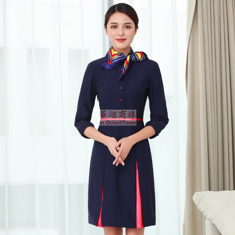 Гонконг, Cathay Pacific, ГОНКОНГ, Dragon Airways, платье для девушки-стюардессы, тонкая одежда, качественная одежда для карьеры, униформа салона красоты Изображение 5