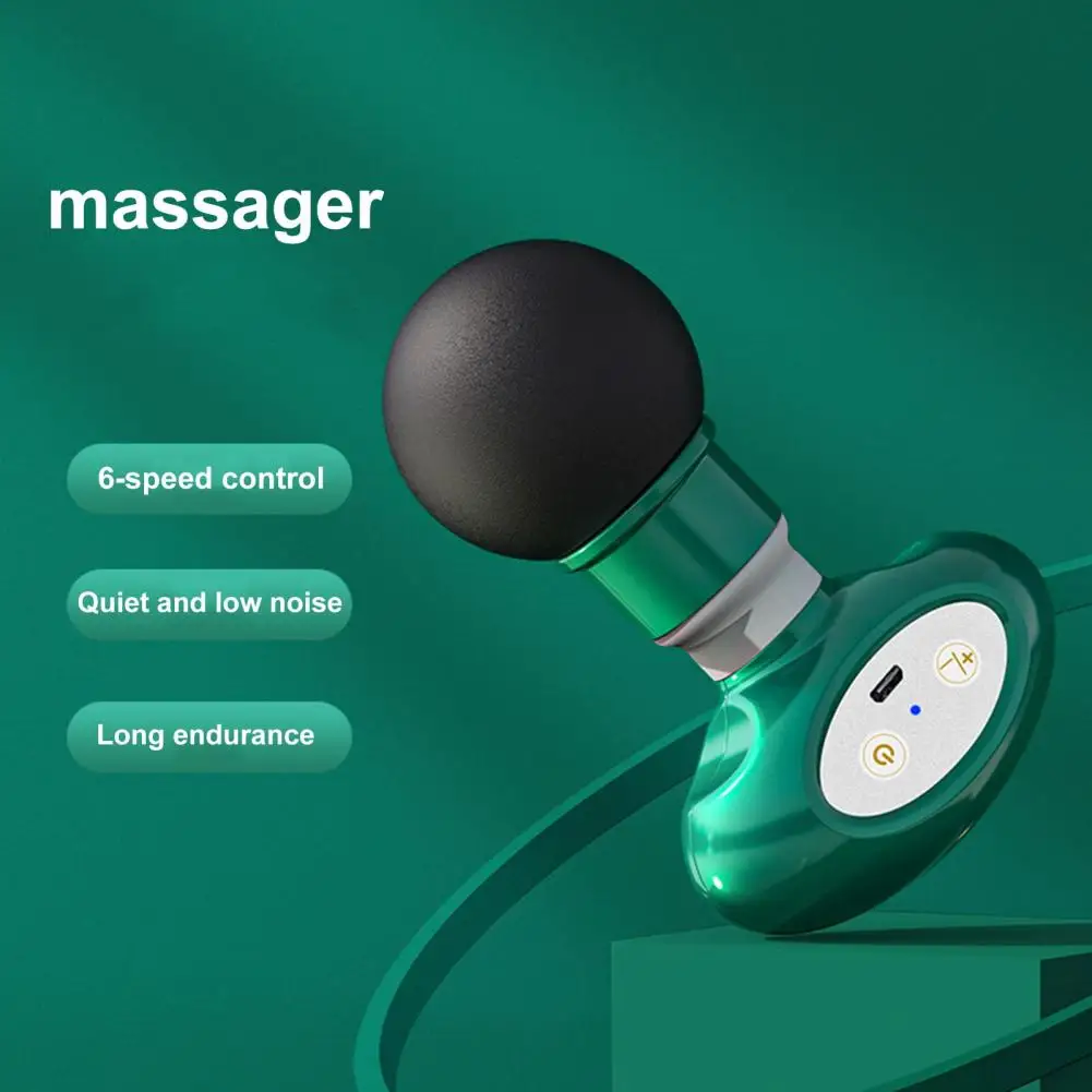 Мини-массажер для расслабления мышц, беспроводной Ручной массажер для фасции с отключением звука, домашний вибрационный массажный инструмент, мини-инструмент для фасции Изображение 0
