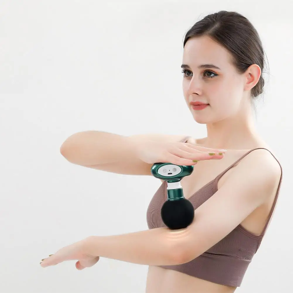 Мини-массажер для расслабления мышц, беспроводной Ручной массажер для фасции с отключением звука, домашний вибрационный массажный инструмент, мини-инструмент для фасции Изображение 3