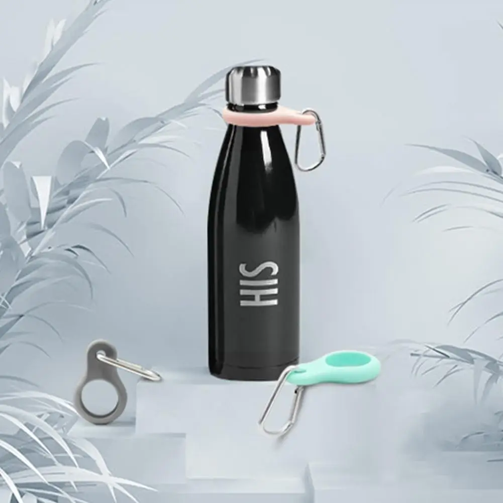 Высококачественная алюминиевая пряжка для спортивного чайника, уличный держатель для бутылки, крючок для воды, карабин для рюкзака, резиновые пряжки, подвесной ремень Изображение 2