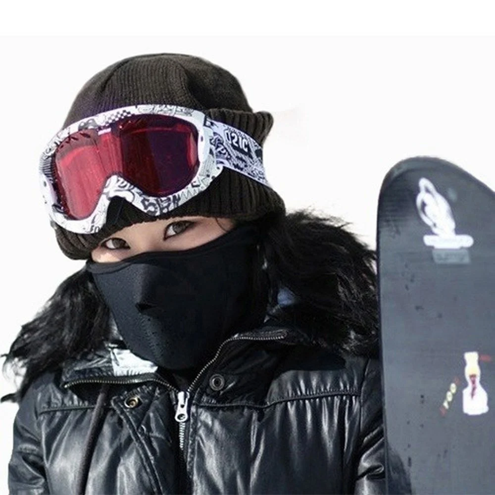 Страйкбольная теплая флисовая велосипедная маска на половину лица, защитный капюшон для лица, Велоспорт, лыжные виды спорта, защита шеи зимой на открытом воздухе, шарф, теплая маска Изображение 5
