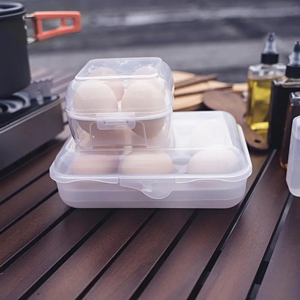 Коробка для яиц, Легкая Коробка для хранения яиц, Прозрачный Прочный Контейнер для яиц для кемпинга и пикника на открытом воздухе Изображение 5