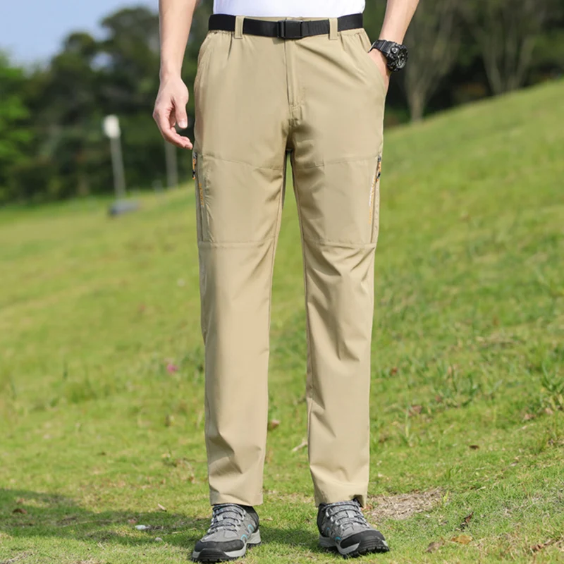 7XL Мужские летние легкие тактические походные брюки с несколькими карманами, Эластичные Повседневные быстросохнущие рабочие брюки для гольфа и сафари Изображение 1