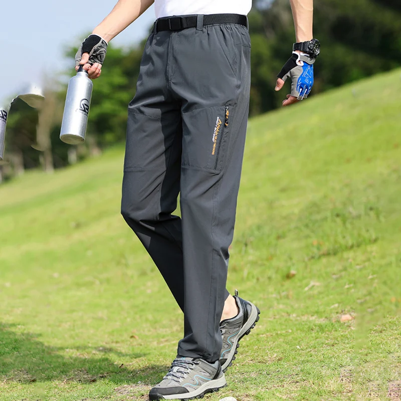 7XL Мужские летние легкие тактические походные брюки с несколькими карманами, Эластичные Повседневные быстросохнущие рабочие брюки для гольфа и сафари Изображение 2