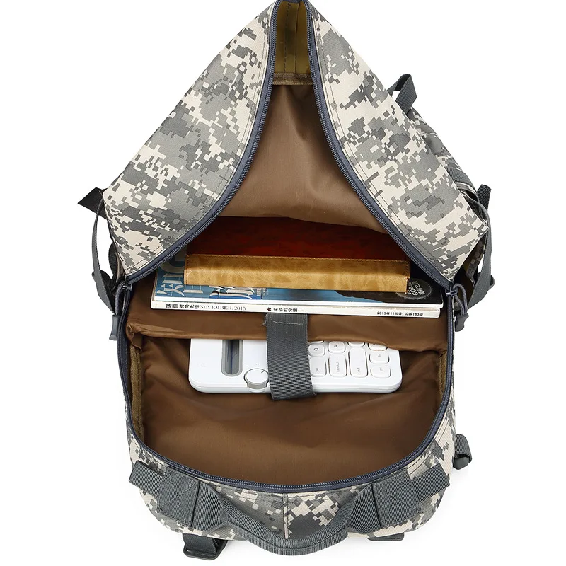 Походный тактический рюкзак для мужчин, спорт на открытом воздухе, Многофункциональный камуфляжный рюкзак большой емкости, Походные военные рюкзаки Изображение 4