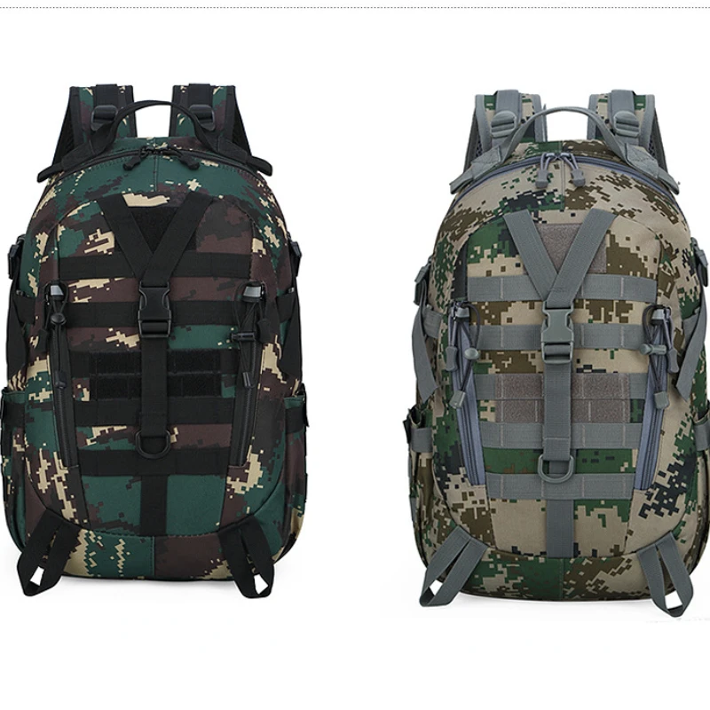 Походный тактический рюкзак для мужчин, спорт на открытом воздухе, Многофункциональный камуфляжный рюкзак большой емкости, Походные военные рюкзаки Изображение 5