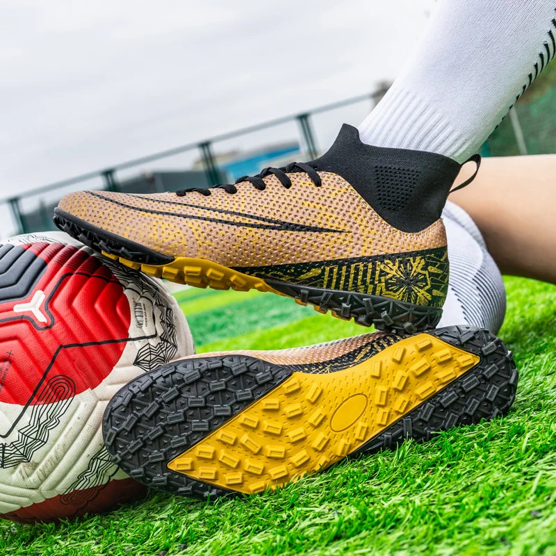 Высококачественная футбольная обувь Для соревнований Haaland, тренировочная обувь, противоскользящие износостойкие футбольные бутсы Fustal, Chuteira Society Изображение 3