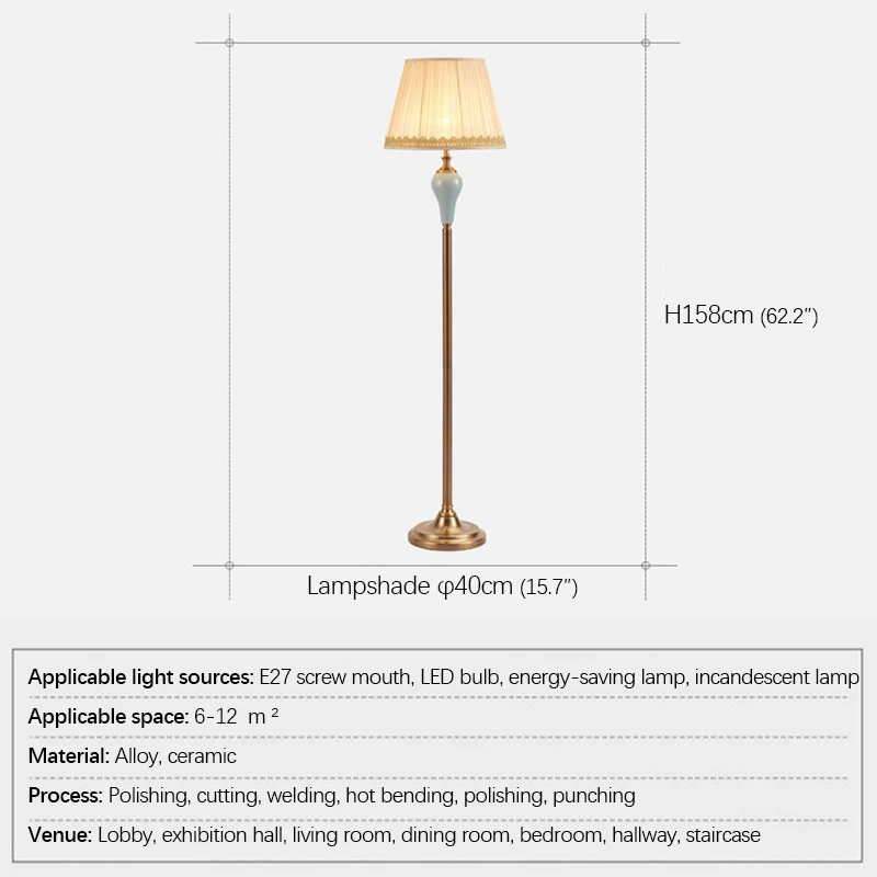 8686LIGHT Керамический Торшер Светодиодный Затемняющий Современный Креативный Американский Модный Стоячий Светильник Для Дома, Гостиной, Спальни Изображение 4