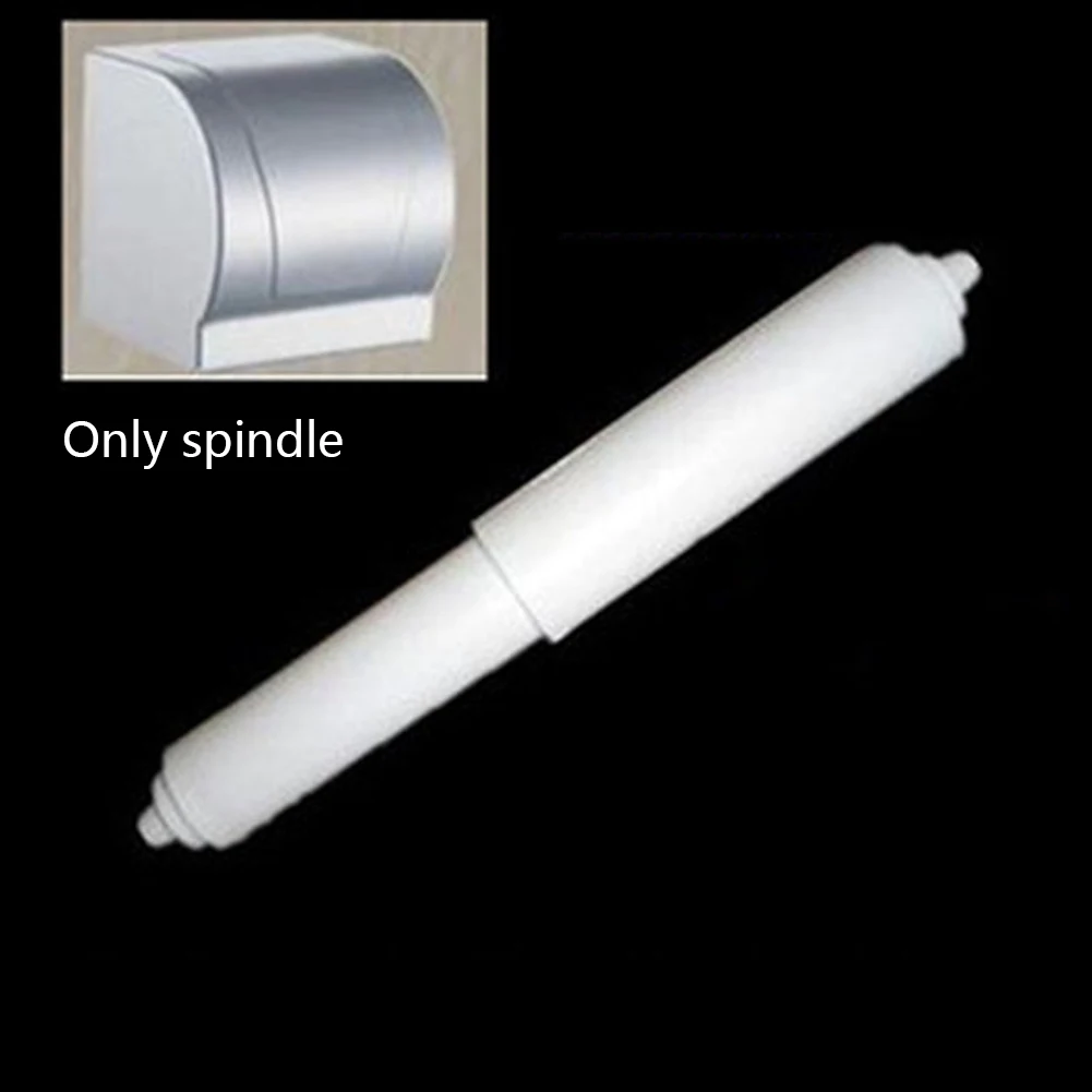 Сменный держатель для рулона туалетной бумаги из белого пластика с растягивающим роликовым шпинделем Изображение 0