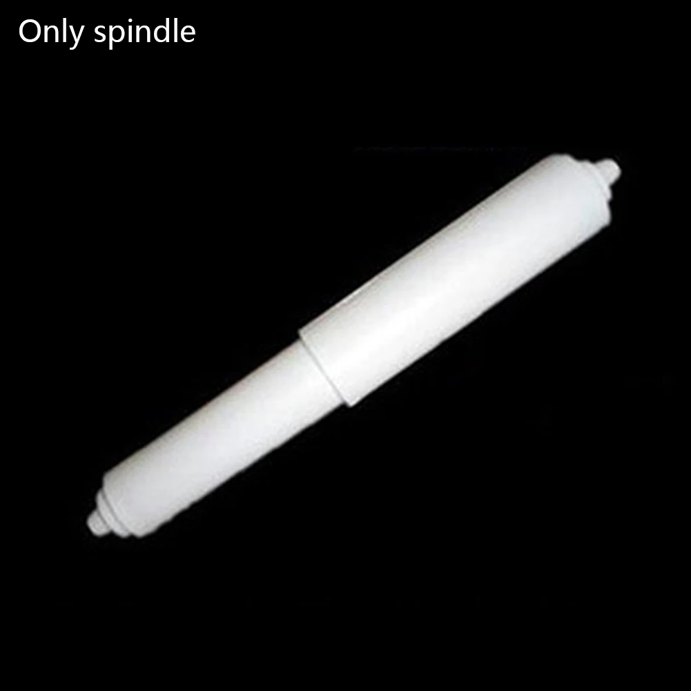 Сменный держатель для рулона туалетной бумаги из белого пластика с растягивающим роликовым шпинделем Изображение 4